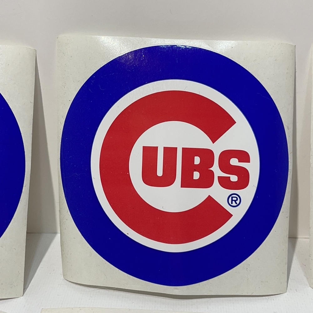 Vintage 1970’s Chicago Cubs 3” Team Logo Stickers! (Set of 10) Mint Condition!